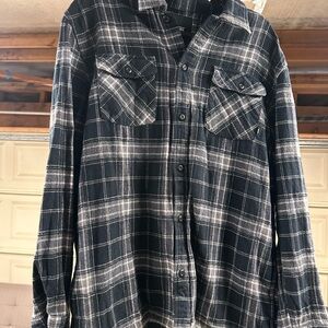Vans Black and White Casual Button Down Shirt